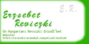 erzsebet reviczki business card